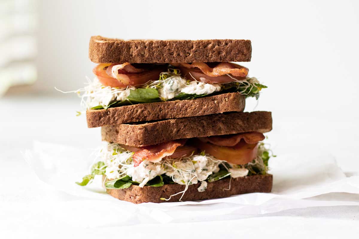 Bacon Blue Cheese Chicken Salad Sandwiches Girl Gone Gourmet