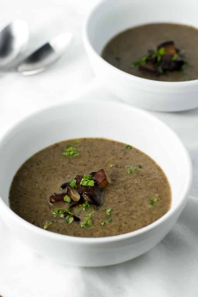 Mushroom and Leek Soup | girlgonegourmet.com