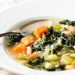 Hearty Veggie Soup with White Beans and Kale | girlgonegourmet.com