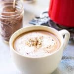 Big mug of hot chocolate made with homemade hot chocolate mix