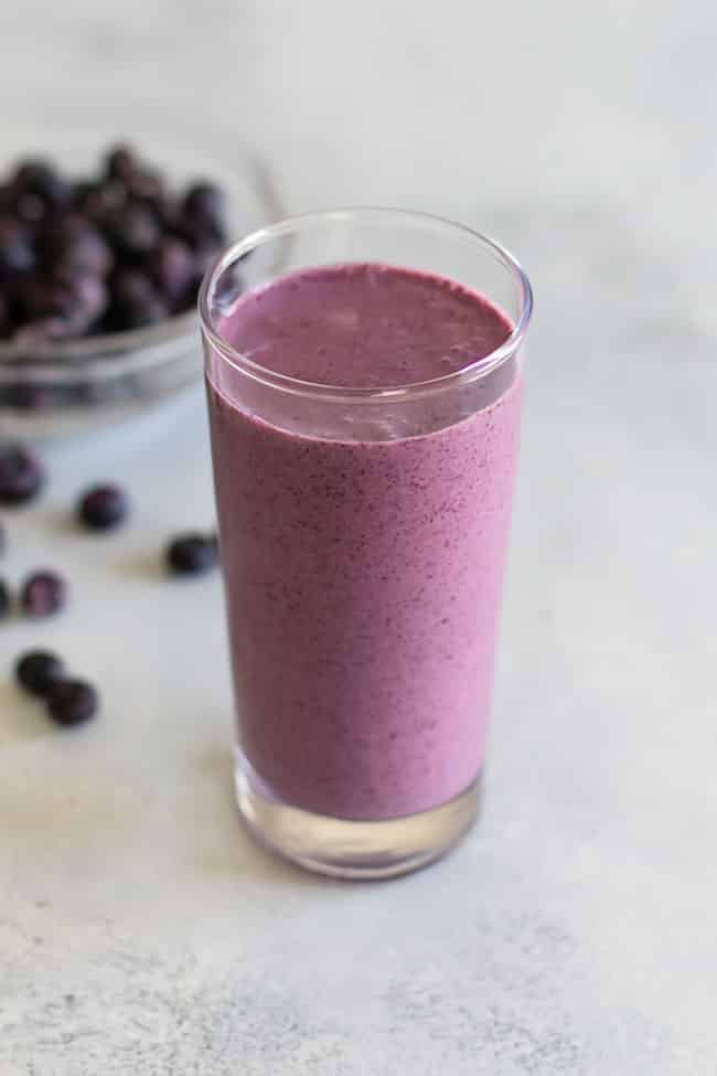 photo of a blueberry smoothie