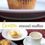 One-bowl lemon streusel muffins with a streusel topping | girlgonegourmet.com