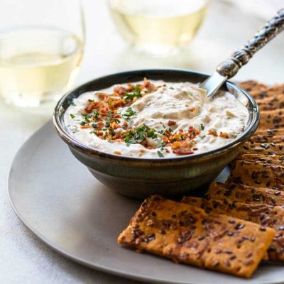 Onion Dip with Slow Cooker Caramelized Onions