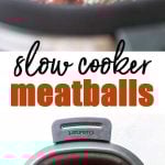 slow cooker meatballs photo collage
