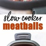 slow cooker meatballs photo collage