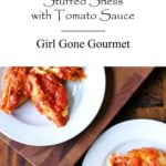 Cheesy Stuffed Shells with Marcella Hazan's Amazing Tomato Sauce | girlgonegourmet.com