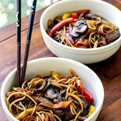Beef and Veggie Noodle Bowls