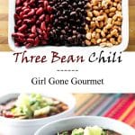 three bean chili photo collage