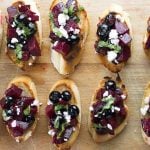 Beet & Blueberry Bruschetta | girlgonegourmet.com #TopChefHome #sponsored