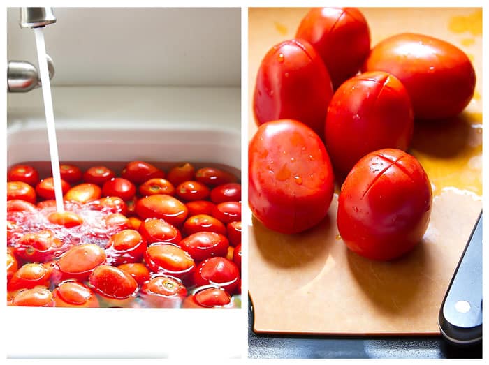 how to prep the tomatoes for the sauce step by step photos