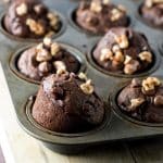 Double Chocolate Banana Muffins | girlgonegourmet.com
