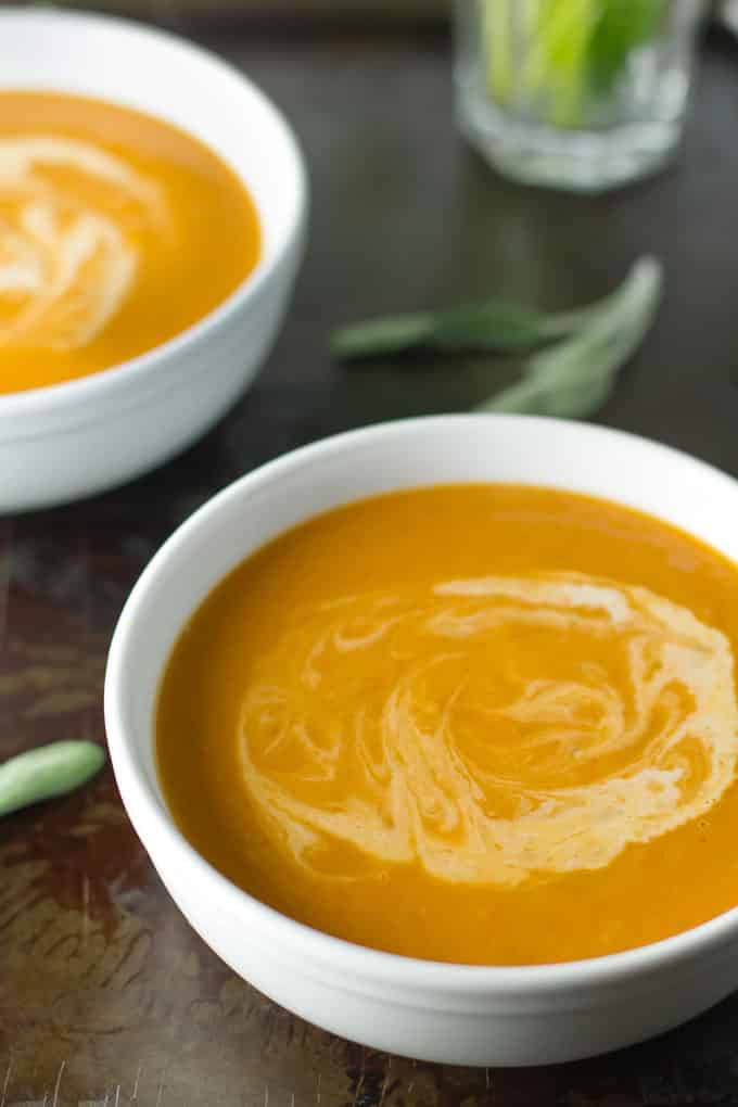 Creamy Butternut Squash Soup | girlgonegourmet.com