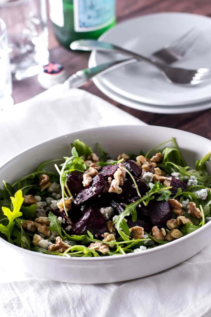 Roasted Beet Salad with Walnuts