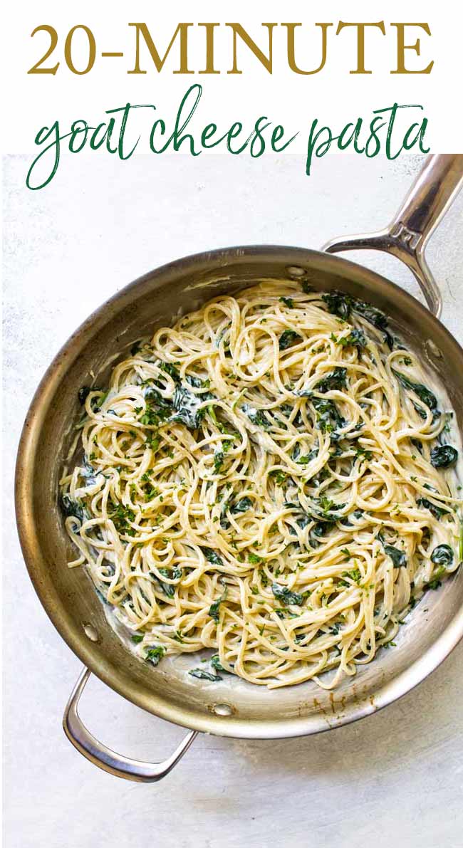 Creamy Goat Cheese Spaghetti Girl Gone Gourmet