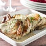 Oven Roasted Pork Chops with Creamy Mustard Sauce | girlgonegourmet.com