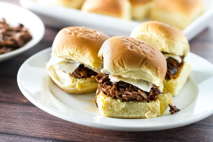 Short Rib Sliders on a plate