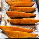 These easy roasted sweet potato wedges are a great side dish