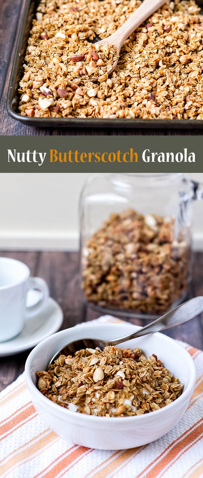 30-minute nutty butterscotch granola that lasts up to a week! | girlgonegourmet.com