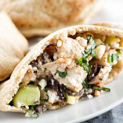 Greek Pitas with Grilled Chicken