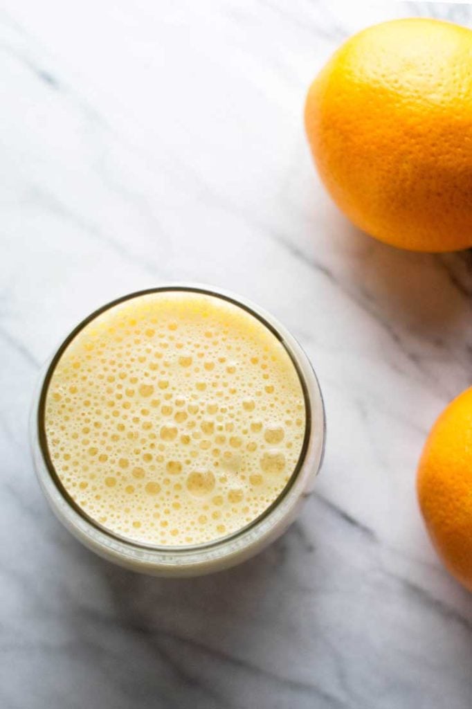 photo of an orange smoothie