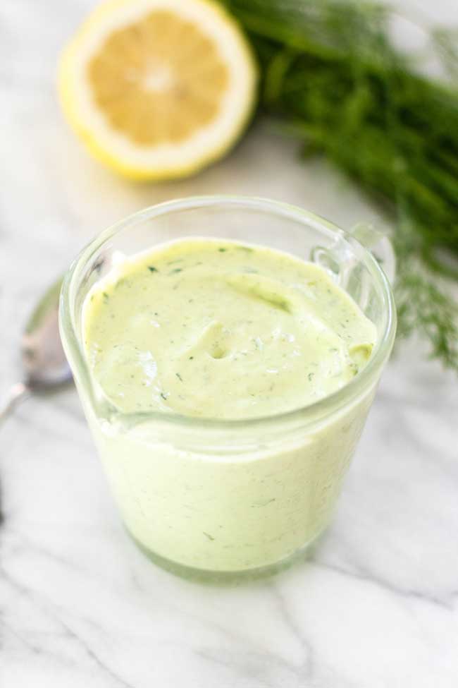 photo of avocado ranch dressing