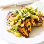 Mango Avocado Salsa with Grilled Chipotle Chicken | girlgonegourmet.com