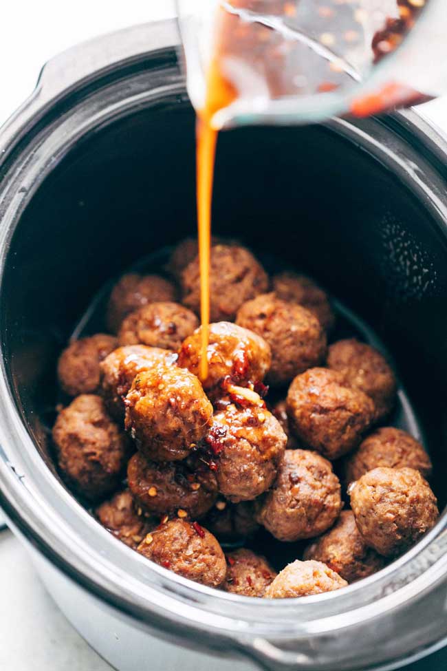 slow cooker teriyaki meatballs.