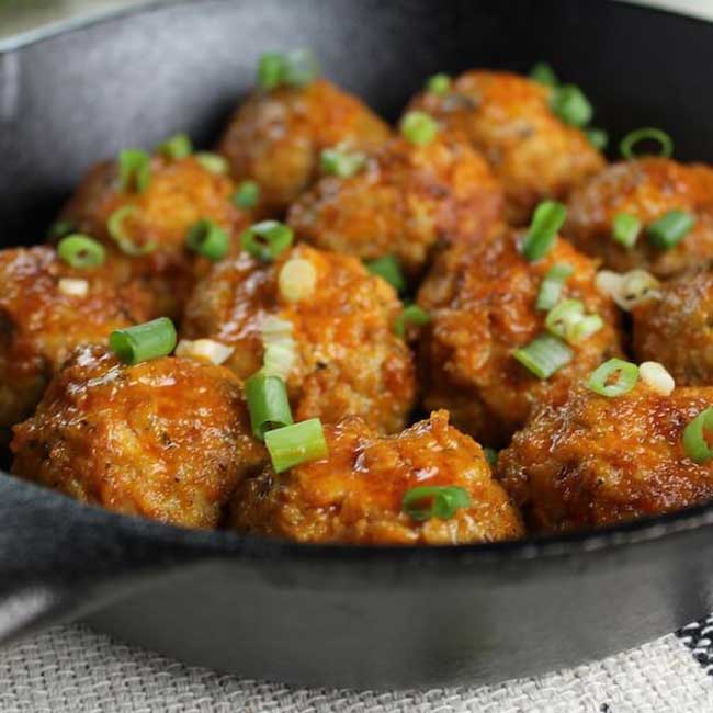 24 Meatball Recipes: Buffalo Chicken Meatballs