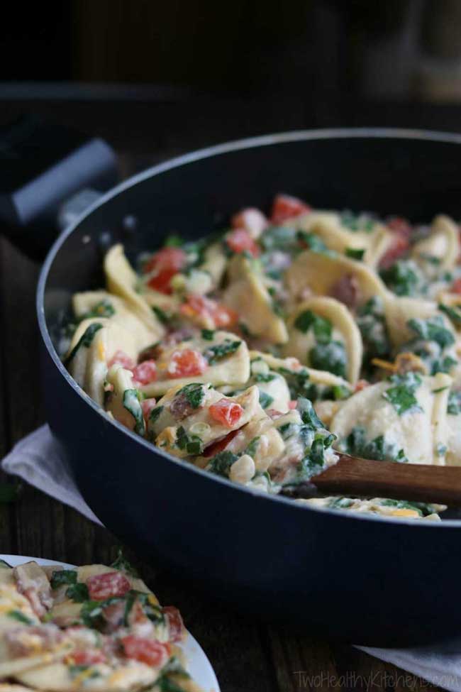 photo of Cheesy BLT Pierogi Skillet Dinner