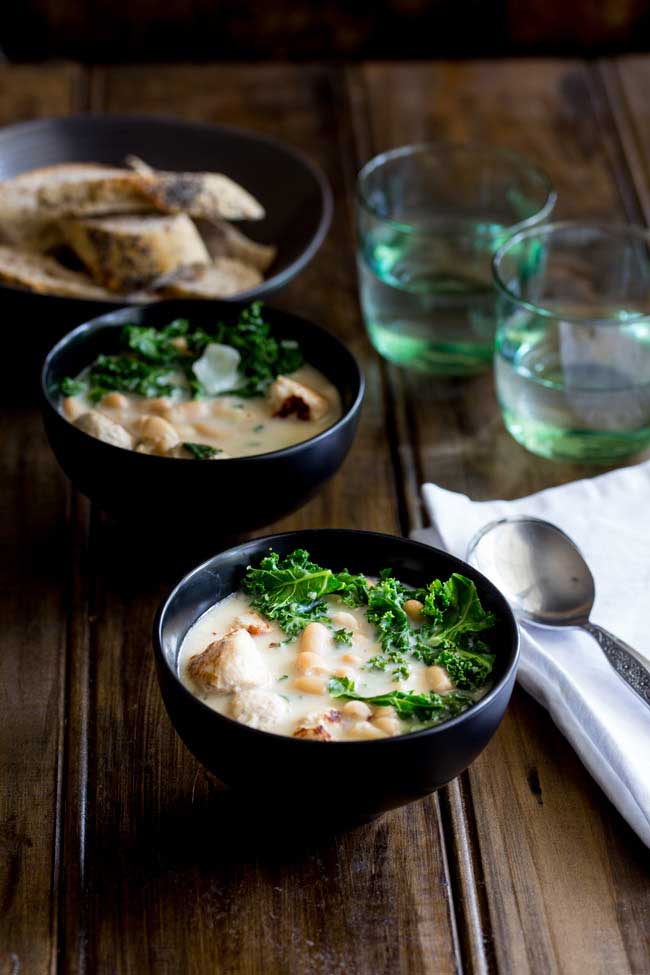 Chicken Cannellini Bean and Kale Soup