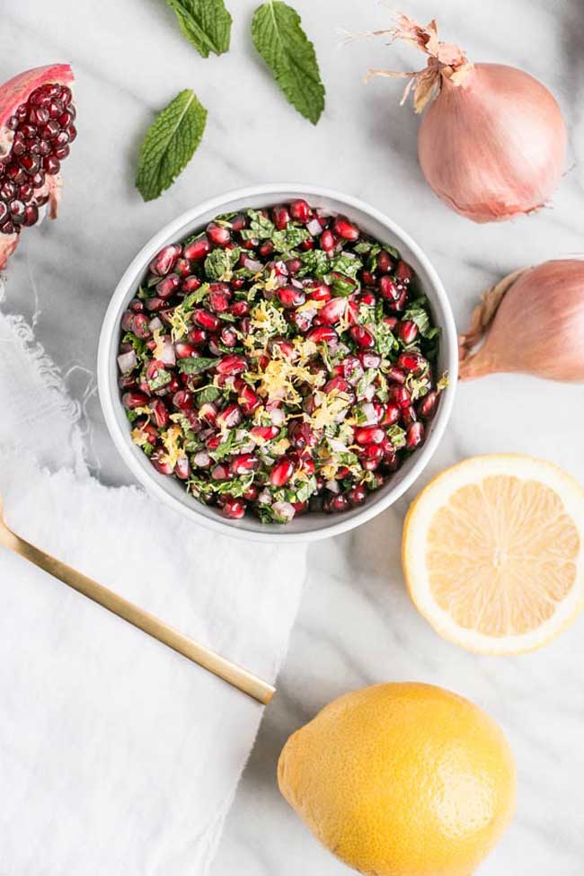Easy Holiday Side Dishes: Pomegranate Mint Relish