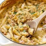 Baked chicken cordon bleu pasta
