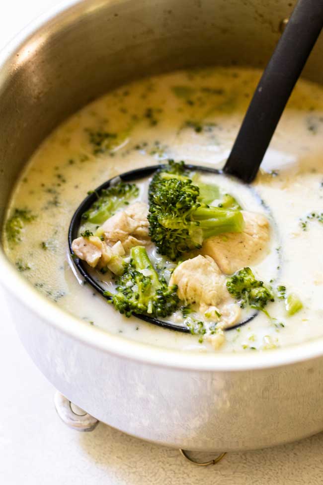 photo of a a pot of soup