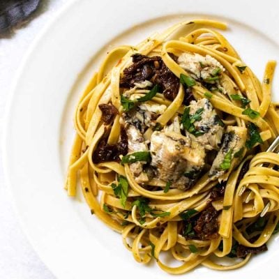 20-Minute Sun-Dried Tomato Pasta with Sardines