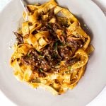 Pappardelle pasta with short rib mushroom sauce