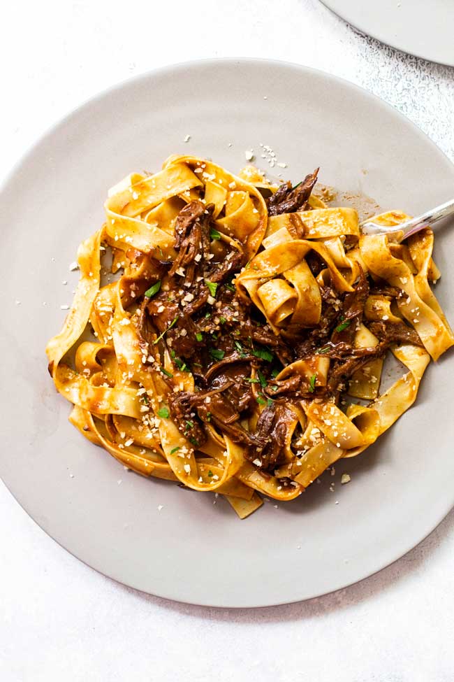 Braised Short Rib Mushroom Sauce with Pappardelle