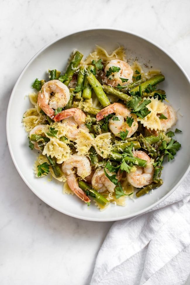 shrimp and asparagus pasta