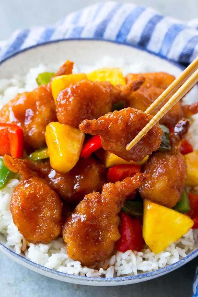 sweet and sour shrimp