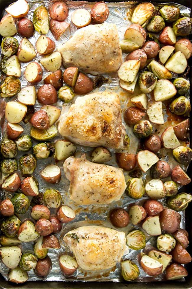 roasted chicken and veggies