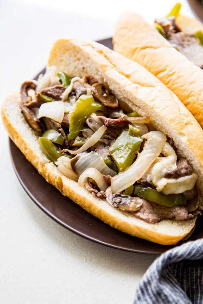 easy sheet pan philly cheesesteaks