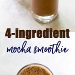 banana mocha smoothie photo collage