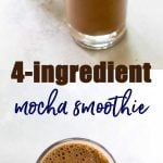 banana mocha smoothie photo collage