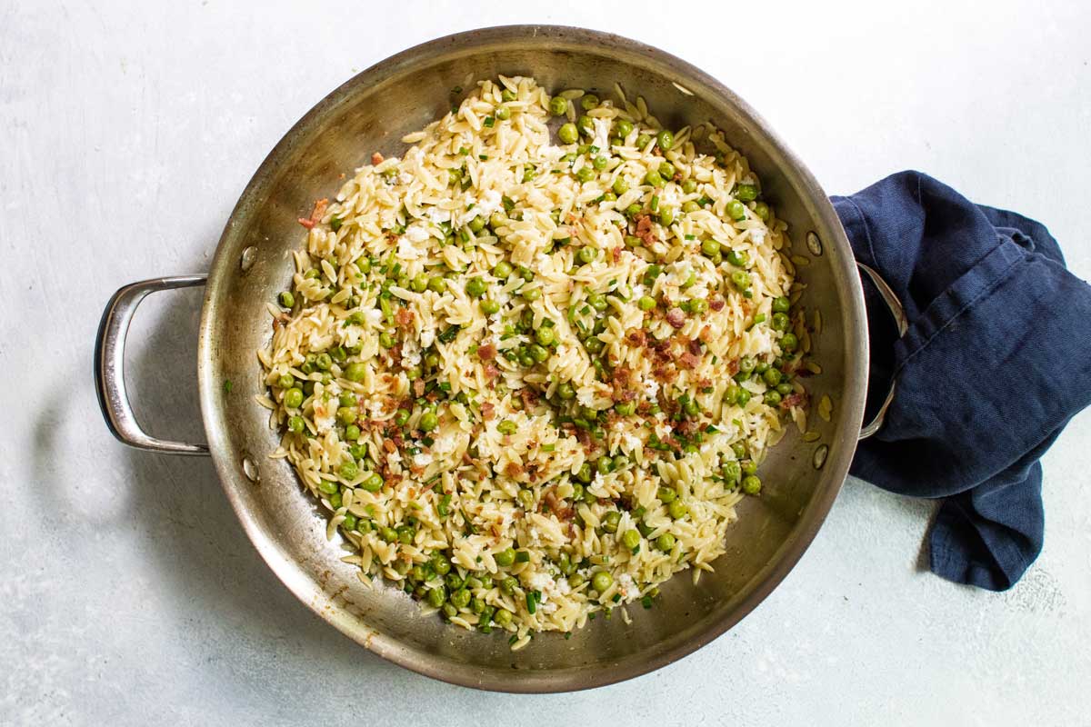 15Minute Bacon Orzo Pasta with Crab Girl Gone Gourmet