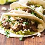 braised beef tacos with creamy salsa sauce