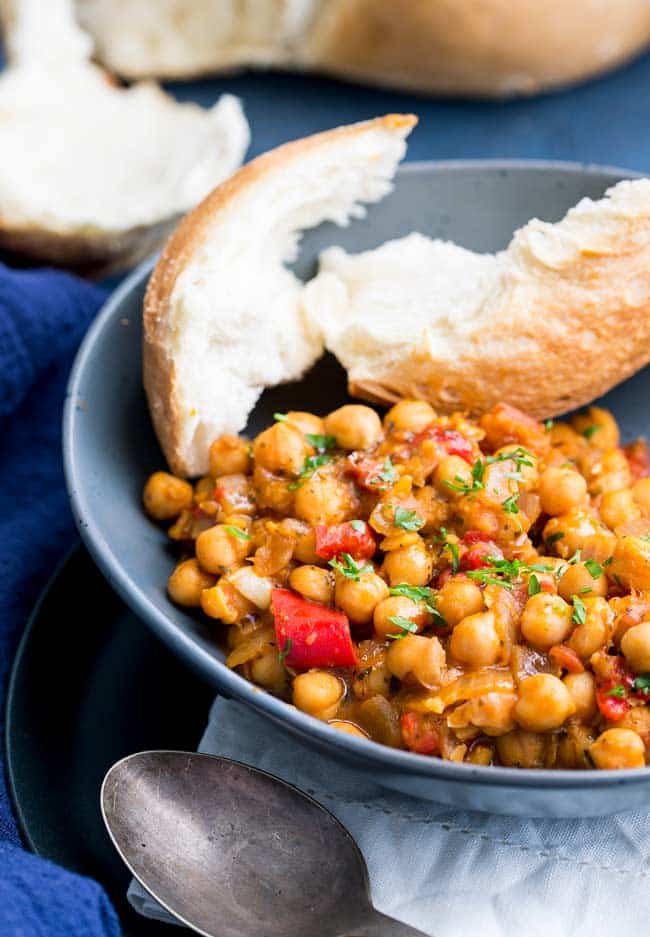 Italian-inspired tomato and chickpea stew