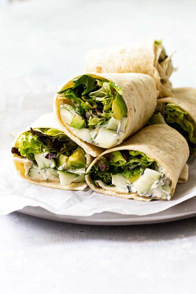 cucumber avocado wraps