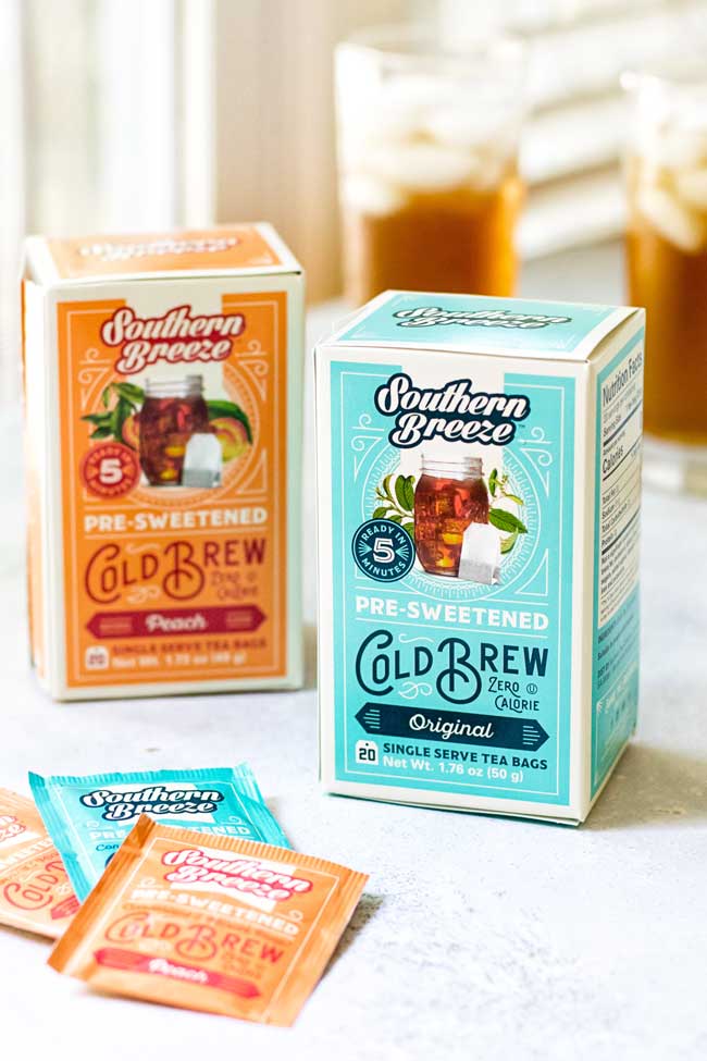 two boxes of southern breeze sweetened iced tea