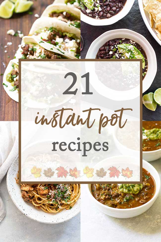 photo collage of instant pot recipes