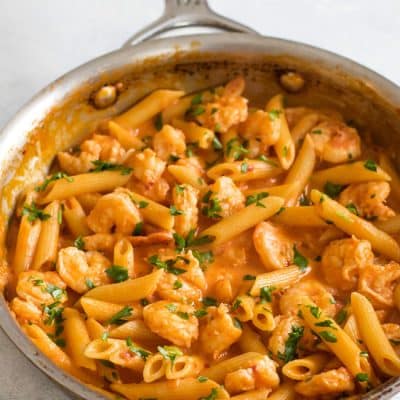 Shrimp Penne with Vodka Sauce