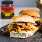 photo of fajita chicken burger